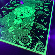Load image into Gallery viewer, Alien Abducts Alien (Open Edition Glow-in-the-dark Poster Print)