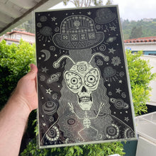 Load image into Gallery viewer, Alien Abducts Alien (Open Edition Glow-in-the-dark Poster Print)