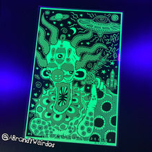 Load image into Gallery viewer, Alien Clown #01 (Open Edition Glow-in-the-dark Poster Print)
