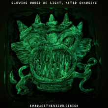 Load image into Gallery viewer, DAGON! (GLOW IN THE DARK) (Handmade Beverage Coaster)