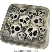 Load image into Gallery viewer, SKULLIES (GLOW IN THE DARK)(Handmade Beverage Coaster)