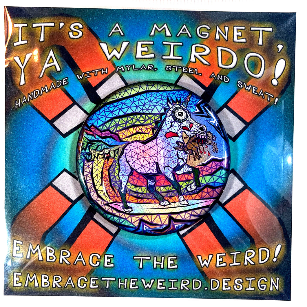 Feast of the Surfing Unicorn (2.25 Inch Magnet)