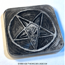 Load image into Gallery viewer, PENTAGRAM! (GLOW IN THE DARK)(Handmade Beverage Coaster)