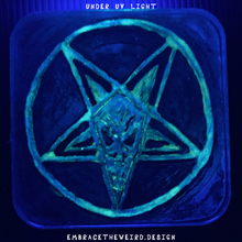 Load image into Gallery viewer, PENTAGRAM! (GLOW IN THE DARK)(Handmade Beverage Coaster)