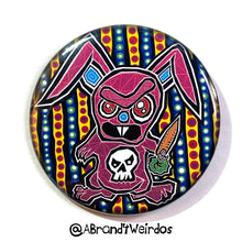 Load image into Gallery viewer, Angry Bunny (2.25 Inch Pinback Button)
