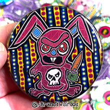 Load image into Gallery viewer, Angry Bunny (2.25 Inch Pinback Button)