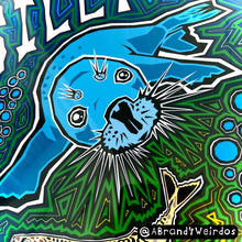 Load image into Gallery viewer, Silly Seals Slurpin' Meals (Open Edition Poster Print)