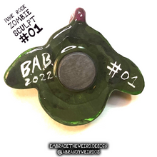 Load image into Gallery viewer, Punk Rock Zombie (Glow-in-the-Dark)(Small Handmade Sculpt)