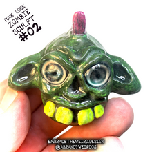 Load image into Gallery viewer, Punk Rock Zombie (Glow-in-the-Dark)(Small Handmade Sculpt)