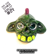 Load image into Gallery viewer, Punk Rock Zombie (Glow-in-the-Dark)(Small Handmade Sculpt)