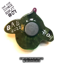 Load image into Gallery viewer, Punk Rock Zombie (Glow-in-the-Dark)(Small Handmade Sculpt)
