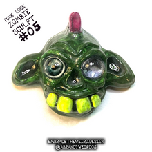 Load image into Gallery viewer, Punk Rock Zombie (Glow-in-the-Dark)(Small Handmade Sculpt)