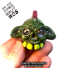 Load image into Gallery viewer, Punk Rock Zombie (Glow-in-the-Dark)(Small Handmade Sculpt)