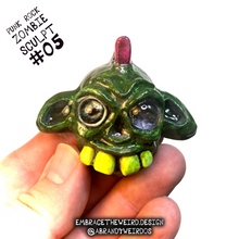 Load image into Gallery viewer, Punk Rock Zombie (Glow-in-the-Dark)(Small Handmade Sculpt)
