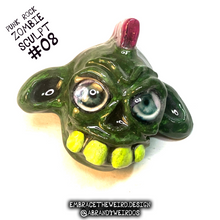 Load image into Gallery viewer, Punk Rock Zombie (Glow-in-the-Dark)(Small Handmade Sculpt)