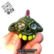 Load image into Gallery viewer, Punk Rock Zombie (Glow-in-the-Dark)(Small Handmade Sculpt)