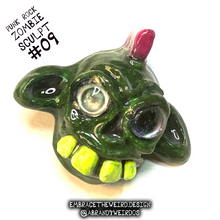 Load image into Gallery viewer, Punk Rock Zombie (Glow-in-the-Dark)(Small Handmade Sculpt)