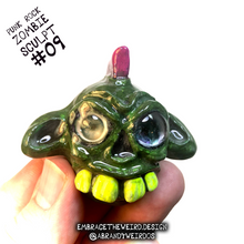 Load image into Gallery viewer, Punk Rock Zombie (Glow-in-the-Dark)(Small Handmade Sculpt)