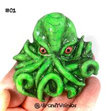 Load image into Gallery viewer, Cthulhu (Glow-in-the-Dark)(Small Handmade Sculpt)