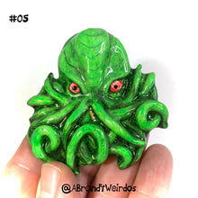 Load image into Gallery viewer, Cthulhu (Glow-in-the-Dark)(Small Handmade Sculpt)
