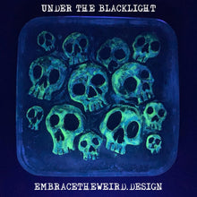 Load image into Gallery viewer, SKULLIES (GLOW IN THE DARK)(Handmade Beverage Coaster)
