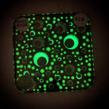 Load image into Gallery viewer, GOOGLIE EYE"S Series #01 (GLOW IN THE DARK)(Handmade Beverage Coaster)
