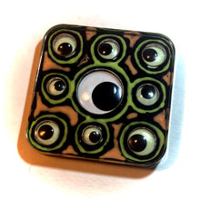 Load image into Gallery viewer, GOOGLIE EYE"S Series #01 (GLOW IN THE DARK)(Handmade Beverage Coaster)
