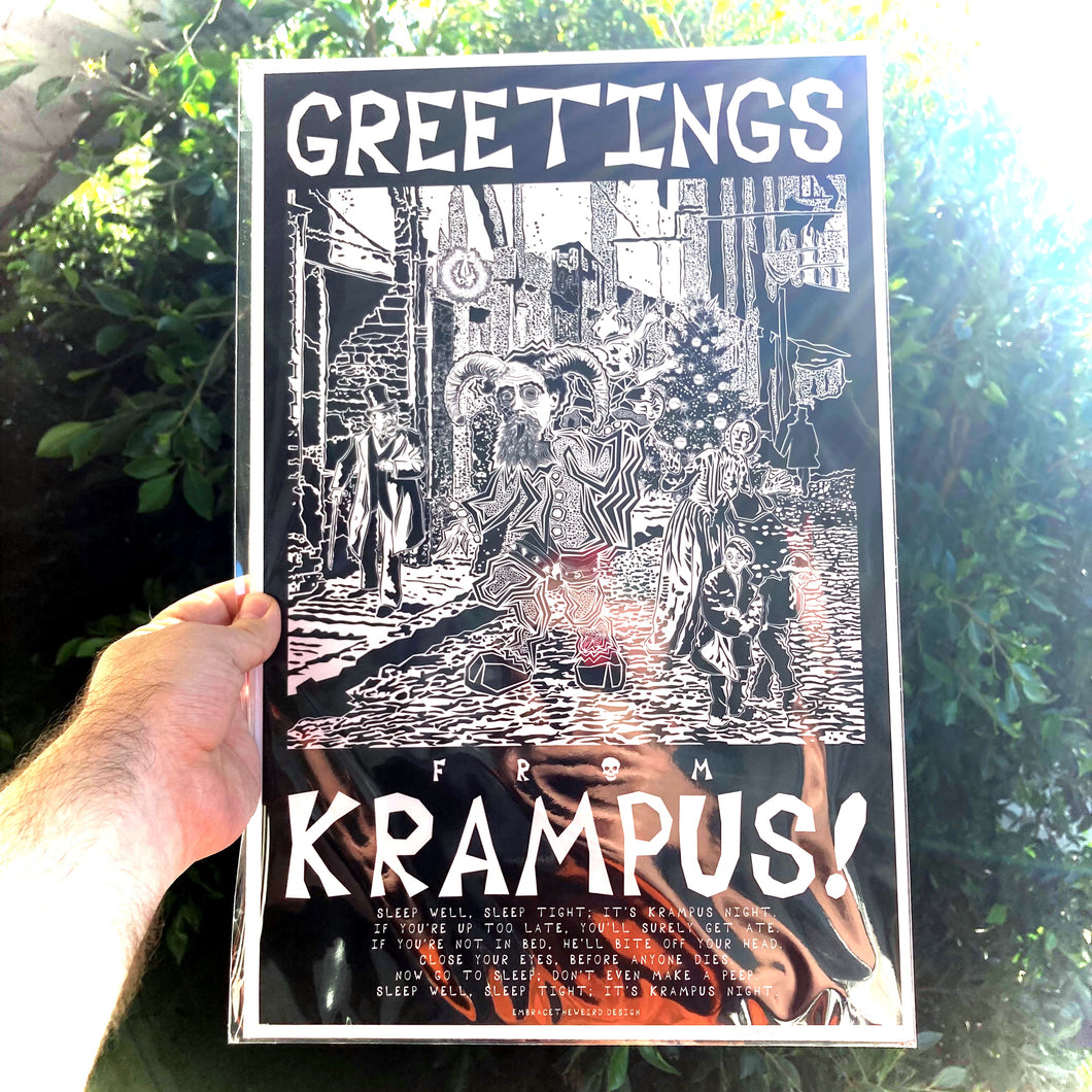 Greetings From Krampus! (Open Edition Poster Print)