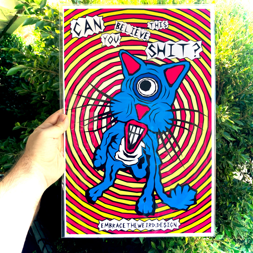 Psyclops Kitty (Open Edition Poster Print)