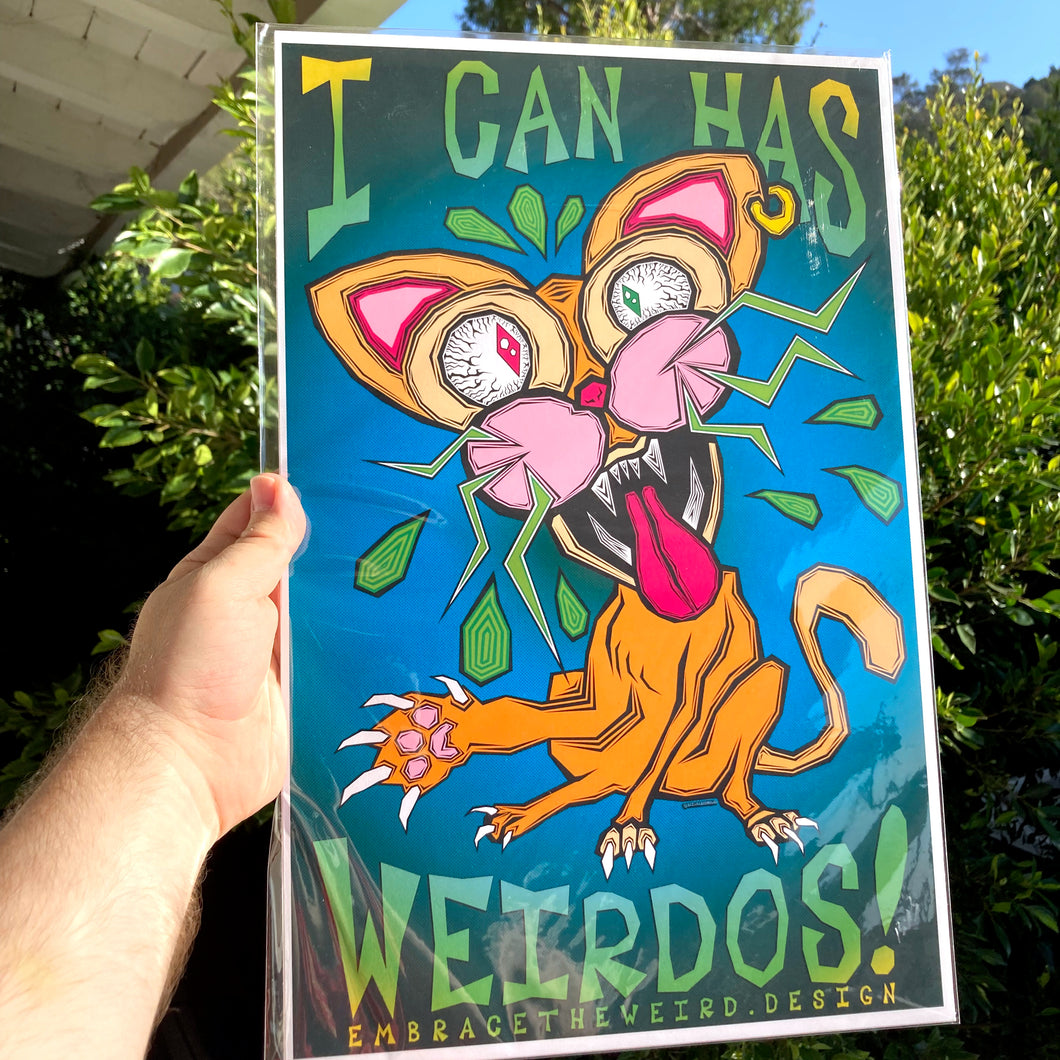 I Can Has Weirdos! (Open Edition Poster Print)