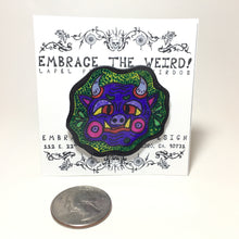 Load image into Gallery viewer, Blue Piggy Monster Demon (Handmade Lapel pin)
