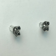 Load image into Gallery viewer, Black &amp; White Spiral Studs (Handmade Earrings)
