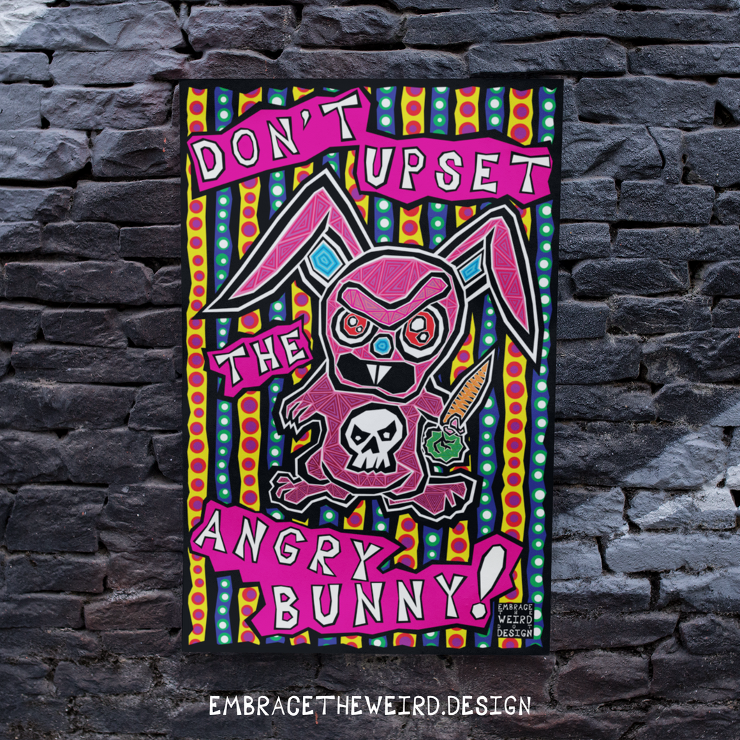 Angry Bunny (Open Edition Poster Print)
