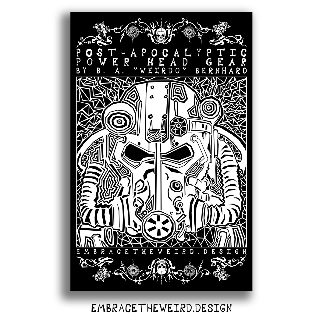 apocalyptic gear POST-APOCALYPTIC POWER HEAD GEAR (Open Edition Poster Print)