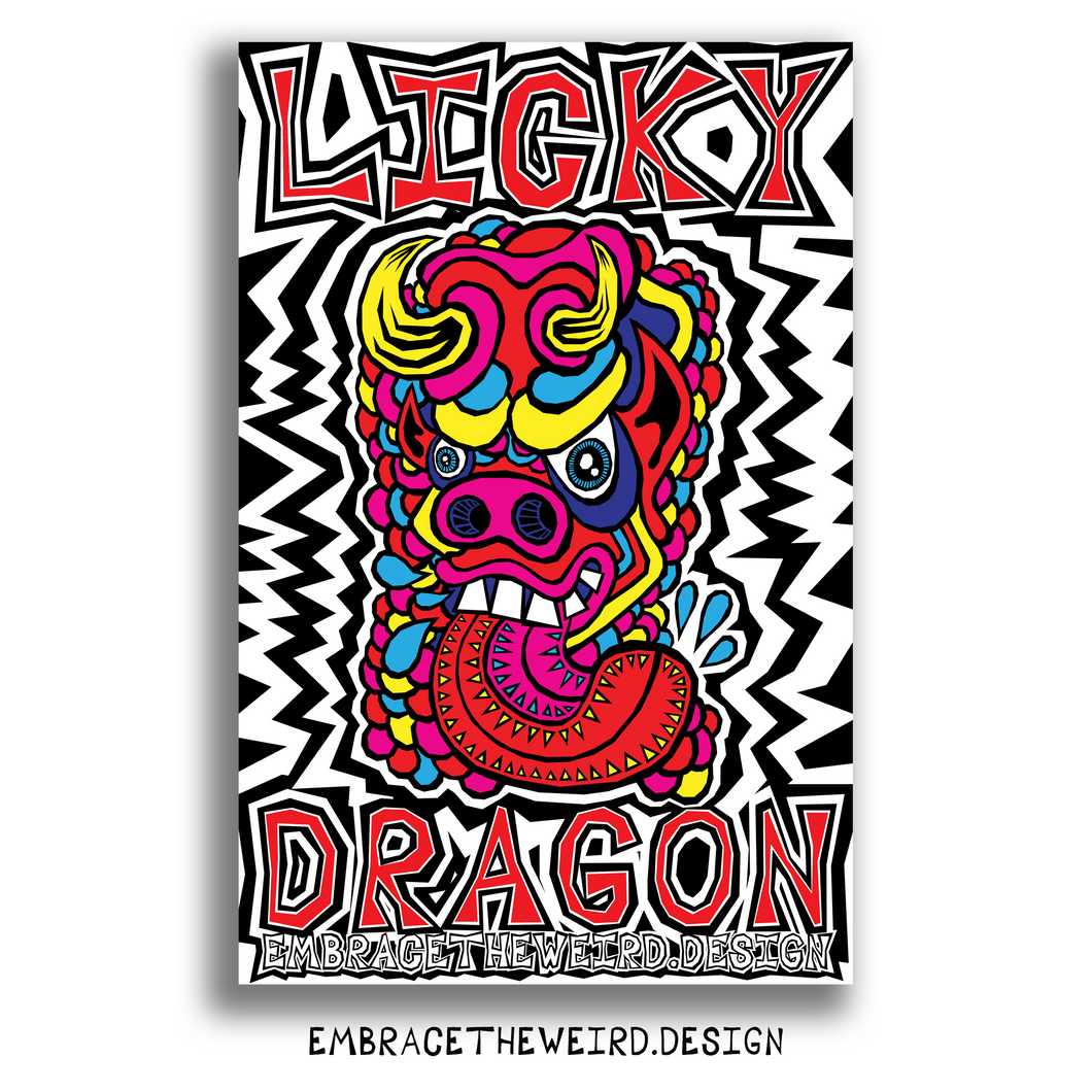 Licky Dragon (Open Edition Poster Print)